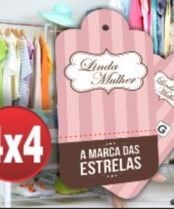 Tags Corte Especial  - Papel Couche 300G + Verniz Uv Total Frente - 1.000 Un.