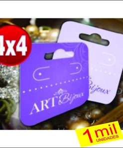 Tags Corte Especial  - Papel Couche 300G + Verniz Uv Total Frente - 1.000 Unidades