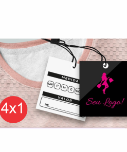 Tags Corte Reto - 4,0 x 5,0 cm - Papel Couche 300G + Verniz Uv Total Frente - 2.000 Un.