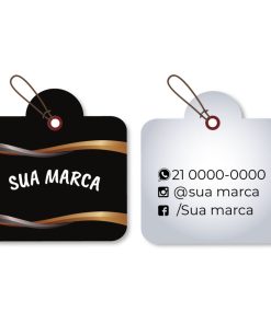 Tags Corte Especial  - 4,2X4,4Cm - Papel Couche 300G + Verniz Uv Total Frente - 1.000 Un.